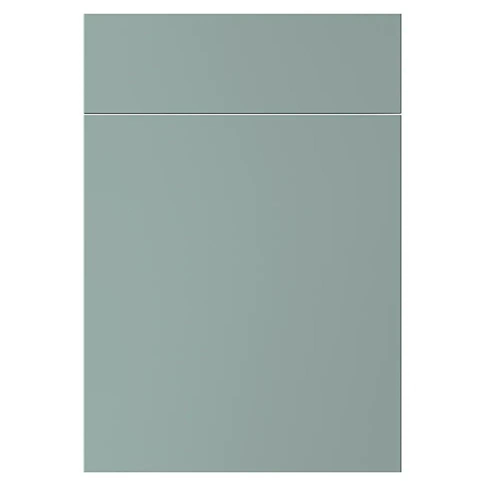 Façade de cuisine 1 porte et 1 tiroir Stevia vert mat l. 50 cm x H. 72 cm GoodHome