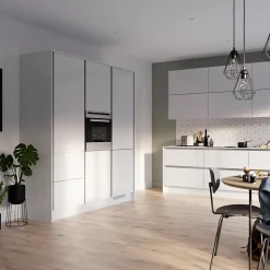 Façade de cuisine 1 porte et 1 tiroir Stevia blanc brillant l. 50 cm x H. 72 cm GoodHome