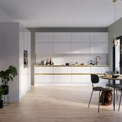 Façade de cuisine 1 porte et 1 tiroir Stevia blanc brillant l. 50 cm x H. 72 cm GoodHome