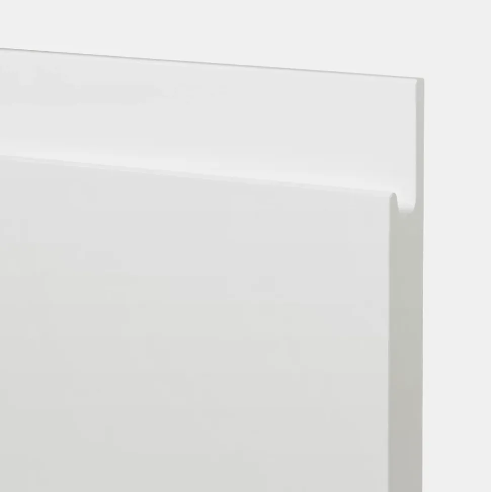 Façade de cuisine 1 porte et 1 tiroir Garcinia blanc brillant l. 40 cm x H. 72 cm GoodHome