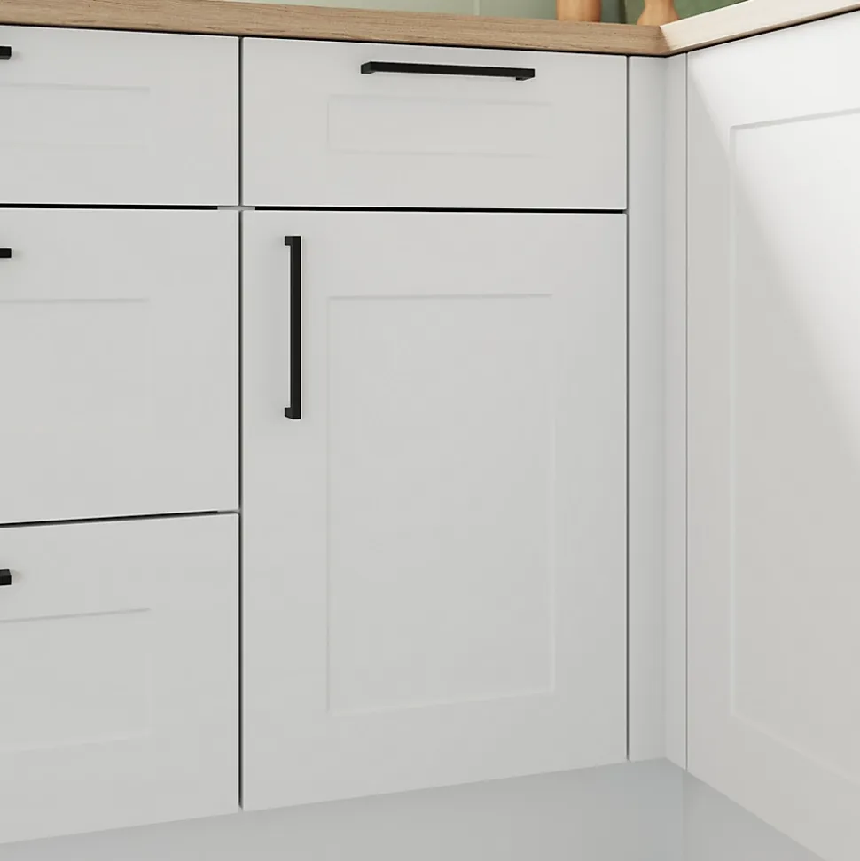 Façade de cuisine 1 porte et 1 tiroir Artemisia blanc mat l. 40 cm x H. 72 cm GoodHome