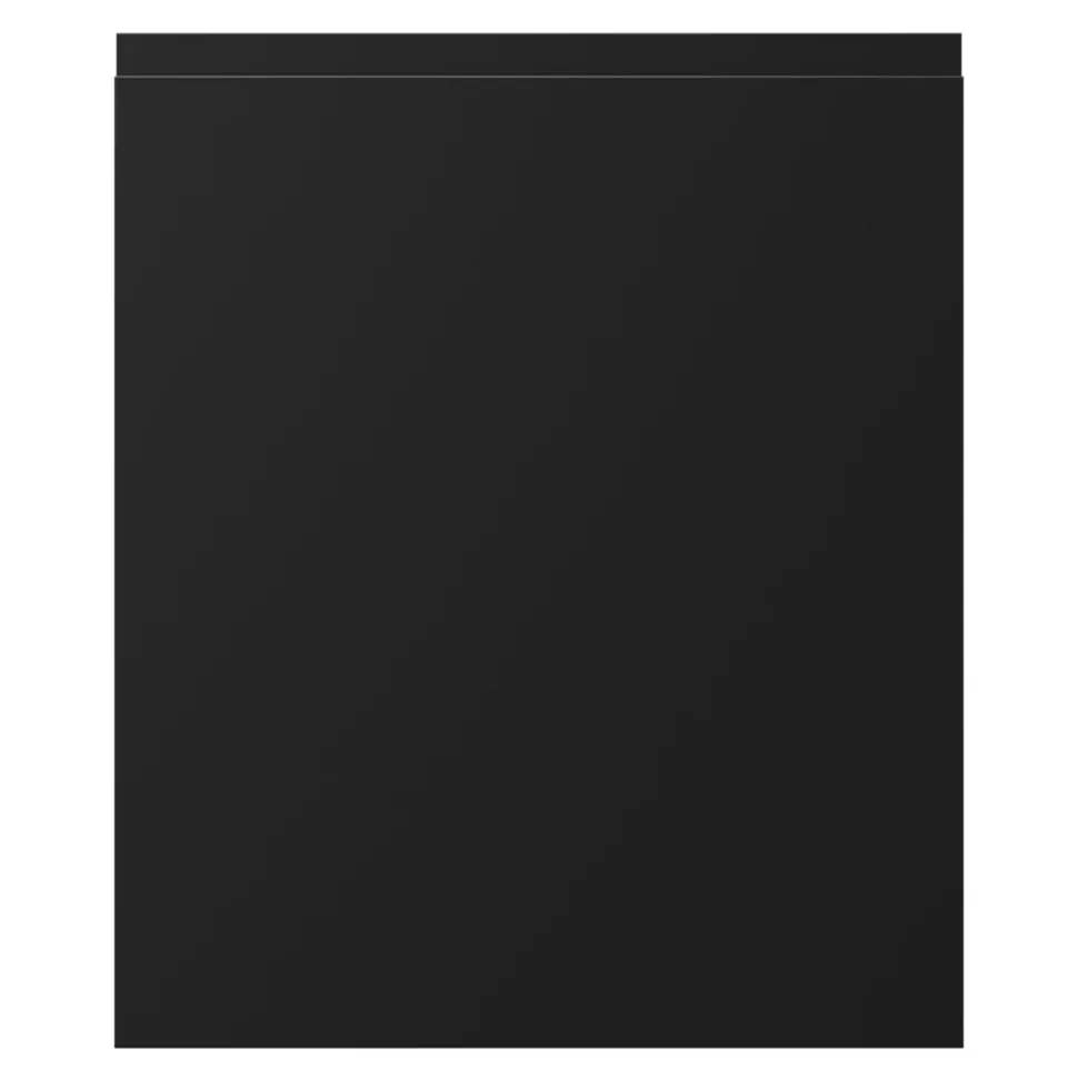 Façade de cuisine 1 porte Garcinia noir mat l. 59,7 x H. 71,5 cm GoodHome