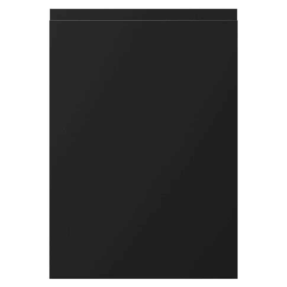 Façade de cuisine 1 porte Garcinia noir mat l. 49,7 x H. 71,5 cm GoodHome