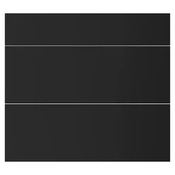 Façade de cuisine 1 tiroir et 2 casseroliers Stevia noir mat l. 80 cm x H. 72 cm GoodHome