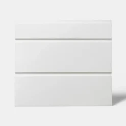 Façade de cuisine 1 tiroir et 2 casseroliers Garcinia blanc brillant l. 80 cm x H. 72 cm GoodHome