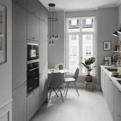 Façade de cuisine 1 tiroir et 2 casseroliers Stevia gris mat l. 60 cm x H. 72 cm GoodHome