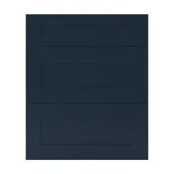 Façade de cuisine 1 tiroir et 2 casseroliers Artemisia bleu mat l. 60 cm x H. 72 cm GoodHome