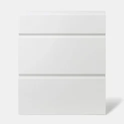 Façade de cuisine 1 tiroir et 2 casseroliers Garcinia blanc brillant l. 60 cm x H. 72 cm GoodHome