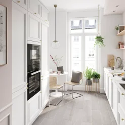 Façade de cuisine 1 tiroir et 2 casseroliers Artemisia blanc mat l. 60 cm x H. 72 cm GoodHome