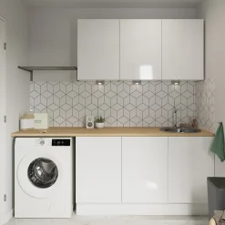 Façade de cuisine hotte / casserolier Stevia blanc brillant l. 60 cm GoodHome