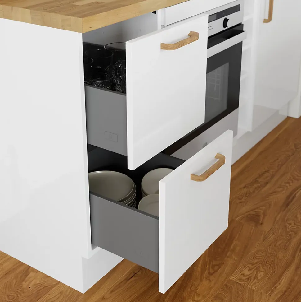 Façade de cuisine hotte / casserolier Stevia blanc brillant l. 40 cm GoodHome