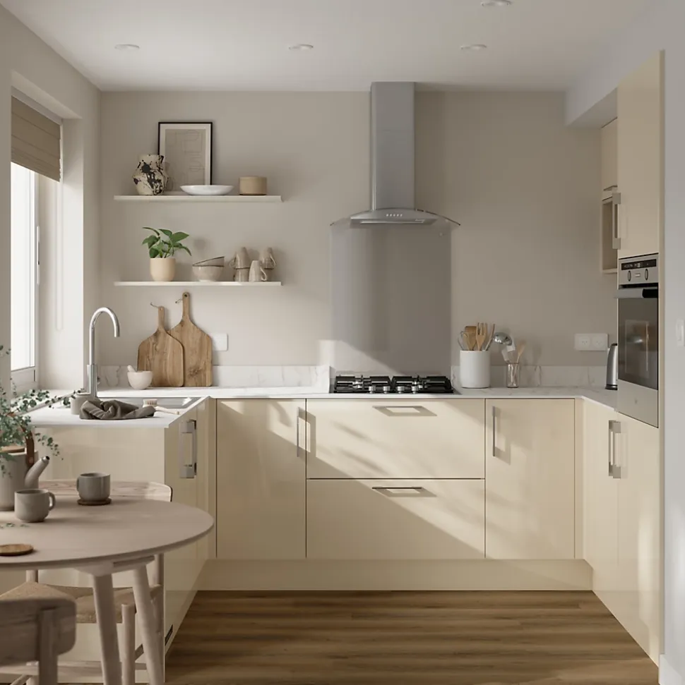 Façade de cuisine hotte / casserolier Stevia crème brillant l. 60 cm GoodHome