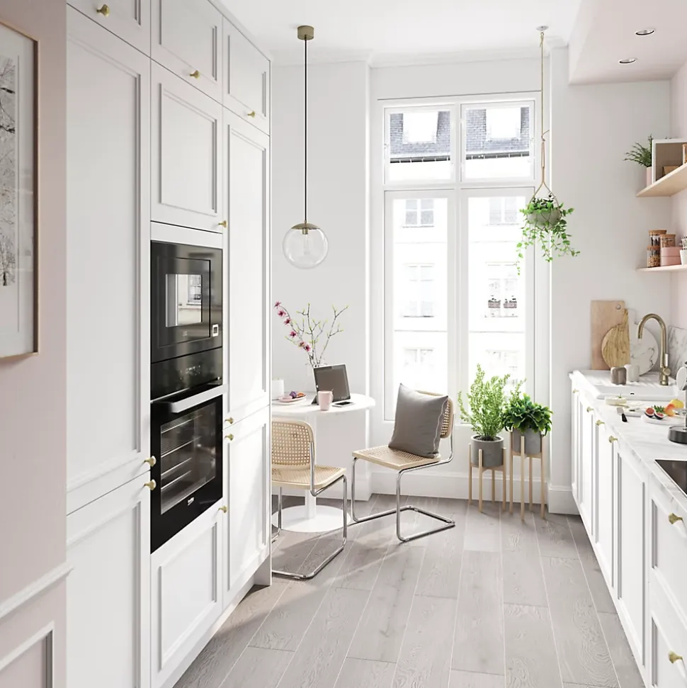 Façade de cuisine hotte / casserolier Artemisia blanc mat l. 40 cm GoodHome