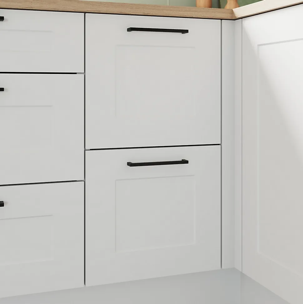 Façade de cuisine hotte / casserolier Artemisia blanc mat l. 40 cm GoodHome