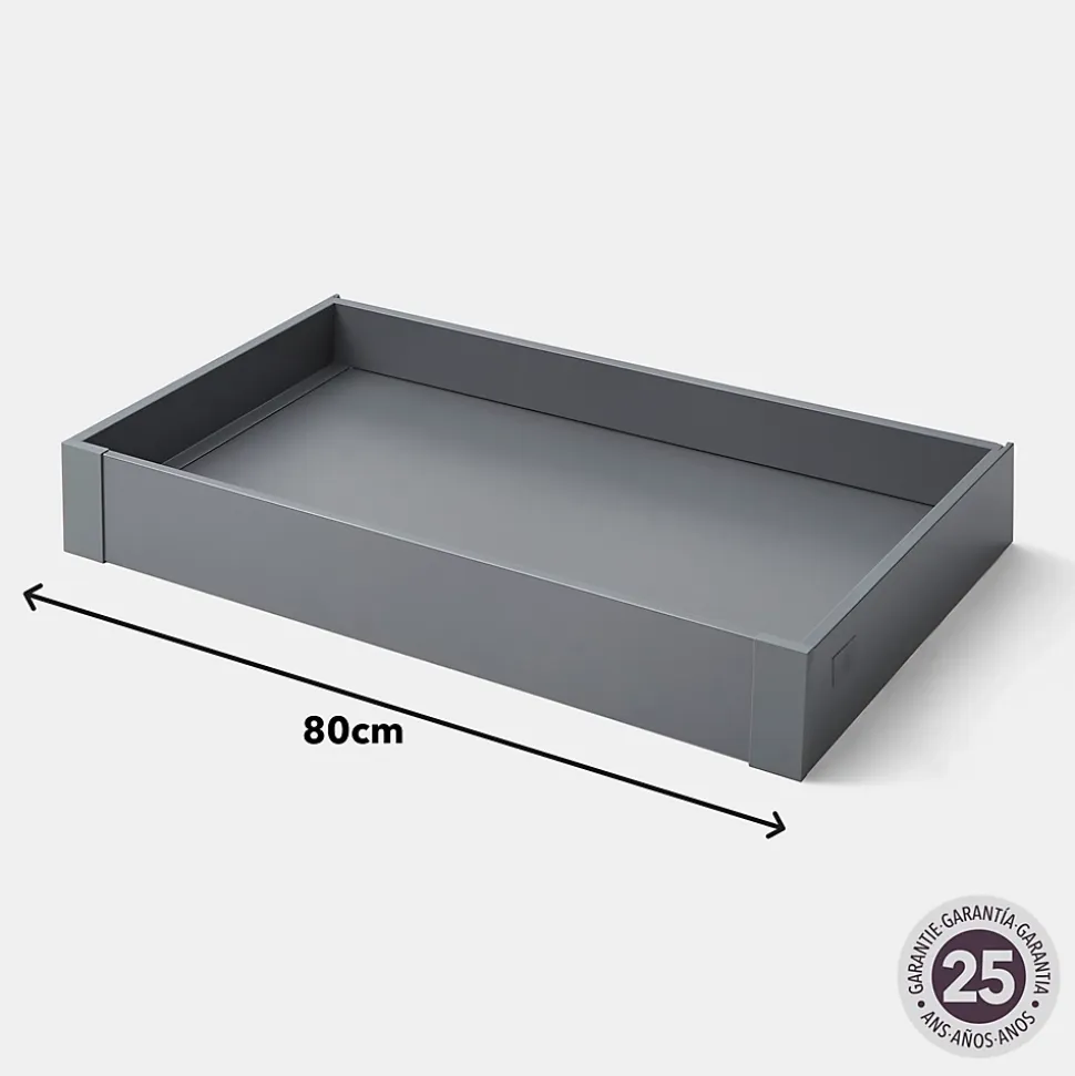 Façade de tiroir intérieur de cuisine Soto gris anthracite l. 80 cm GoodHome