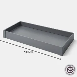 Façade de tiroir intérieur de cuisine Soto gris anthracite l. 100 cm GoodHome