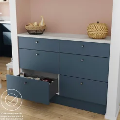 Façade de tiroir intérieur de cuisine Soto gris anthracite l. 30 cm GoodHome