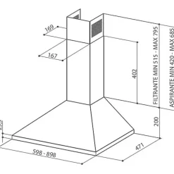FABER Hotte décorative 60 cm VALIA 600 370 m3/h - 5605281