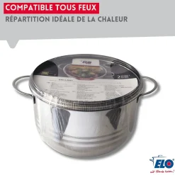 Faitout 12 cm en acier inoxydable sans PFAS Elo Brillant