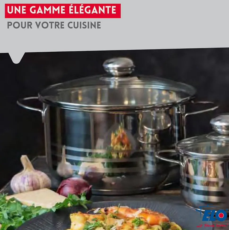 Faitout 14 cm haut en acier inoxydable sans PFAS Elo Brillant