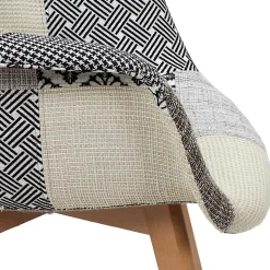 Fauteuil scandinave Patchwork (Lot de 2) Gris