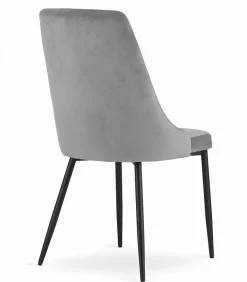 Fauteuil VALORA IMOLA - Velours gris clair moderne pour salon, bureau à domicile