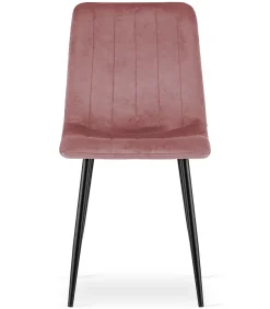 Fauteuil VALORA JEWA - Élégant revêtement en velours rose pour salon, cuisine, salle à manger CODE 4080