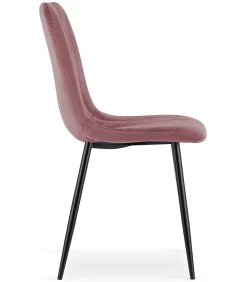 Fauteuil VALORA JEWA - Élégant revêtement en velours rose pour salon, cuisine, salle à manger CODE 4080