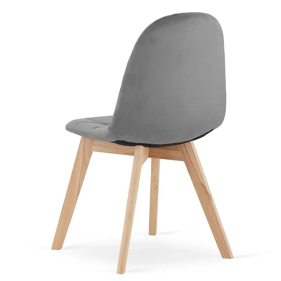 Fauteuil Valora NUUC en velours gris foncé, assise confortable pour le salon