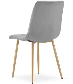 Fauteuil VALORA TURIN - Élégant velours gris clair pour salon x 3