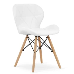 Fauteuil VALORA WAKO en similicuir - Blanc moderne x 3