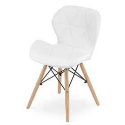 Fauteuil VALORA WAKO en similicuir - Blanc moderne x 3