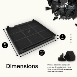 Filtre à Charbon Hotte Electrolux EFF90462OK/OW/OX