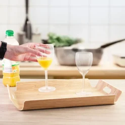 FISHTEC - Plateau antidérapant Élégance, frêne, 44x33x5 cm