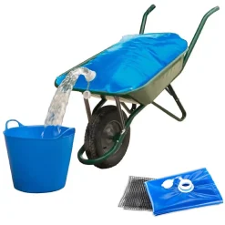FISHTEC Réservoir d'eau Capacité 80 L - Pliable avec Surface antidérapante Résistant et Souple pour Le Jardin 100x70 cm