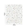 Fond de hotte en aluminium effet terrazzo blanc - 70x60 cm