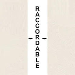 Fond de hotte en aluminium - motif sable beige - 70x60 cm