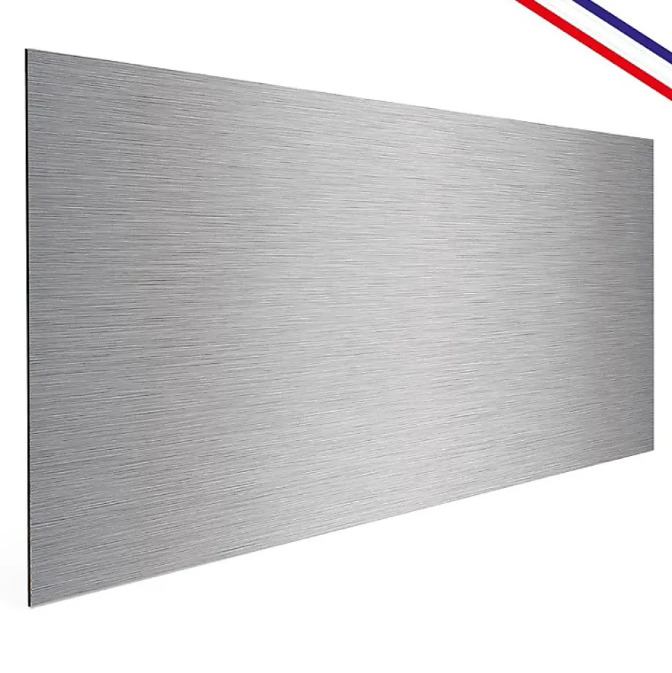 Fond de hotte en aluminium - effet industriel gris - 70x90 cm