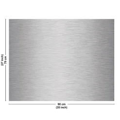 Fond de hotte en aluminium - effet industriel gris - 70x90 cm