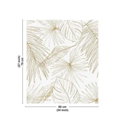 Fond de hotte en aluminium - motif floral caramel - 70x60 cm