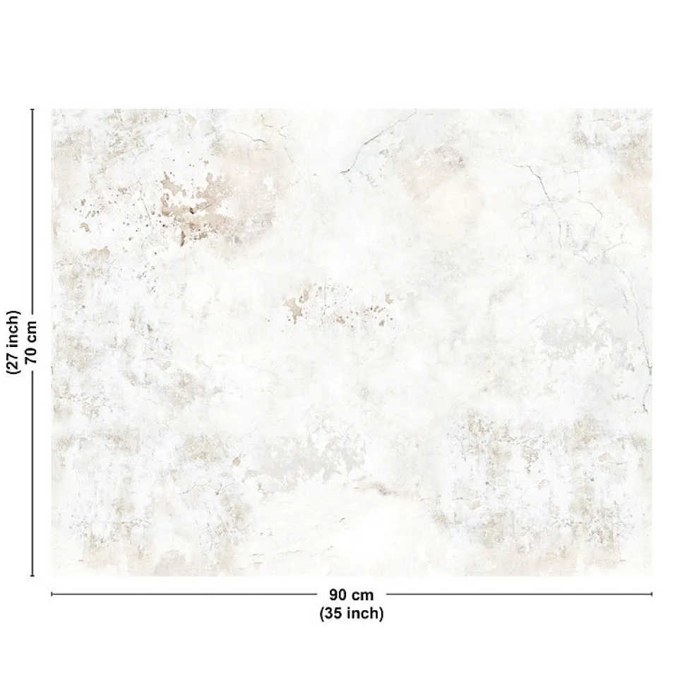 Fond de hotte en aluminium - effet béton vieilli beige - 70x90 cm