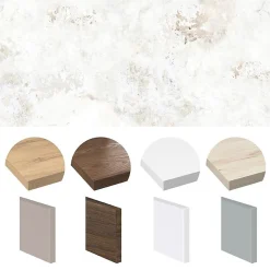 Fond de hotte en aluminium - effet béton vieilli beige - 70x90 cm