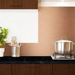 Fond de hotte en aluminium - effet industriel cuivre - 70x90 cm