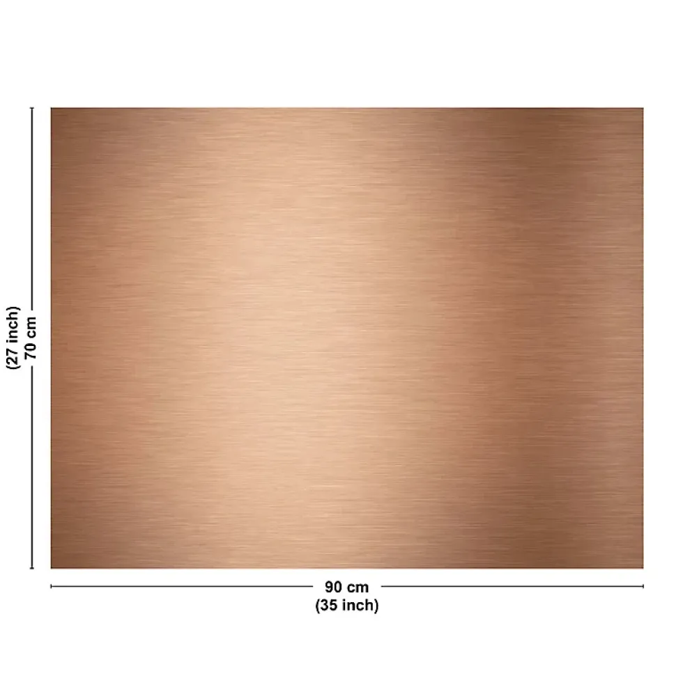 Fond de hotte en aluminium - effet industriel cuivre - 70x90 cm