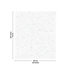 Fond de hotte en aluminium - motif terrazzo blanc et vert - 70x60 cm