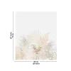 Fond de hotte en aluminium - floral beige et blanc - 70x60 cm