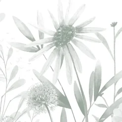 Fond de hotte en aluminium - motif floral vert - 70x60 cm