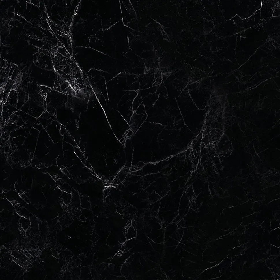 Fond de hotte en aluminium - effet marbre noir - 70x60 cm