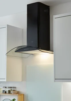 Fond de hotte en verre GoodHome Nashi blanc l. 60 cm x H. 70 cm x Ép. 5 mm