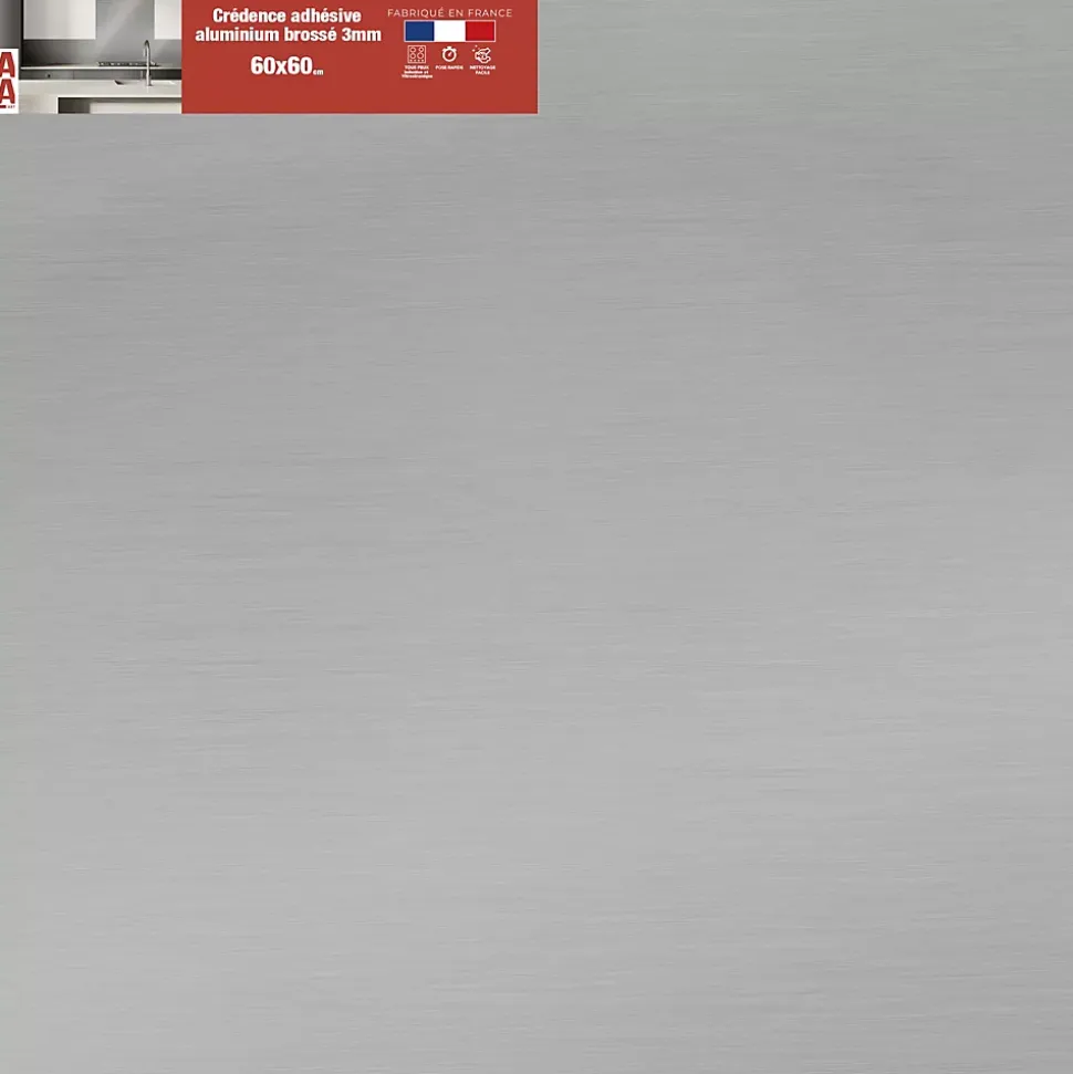 Fond de hotte gris brossé 60 x 60 cm
